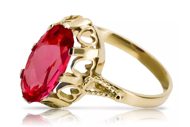 Vintage Ring Ruby 14K Yellow gold vrc134y